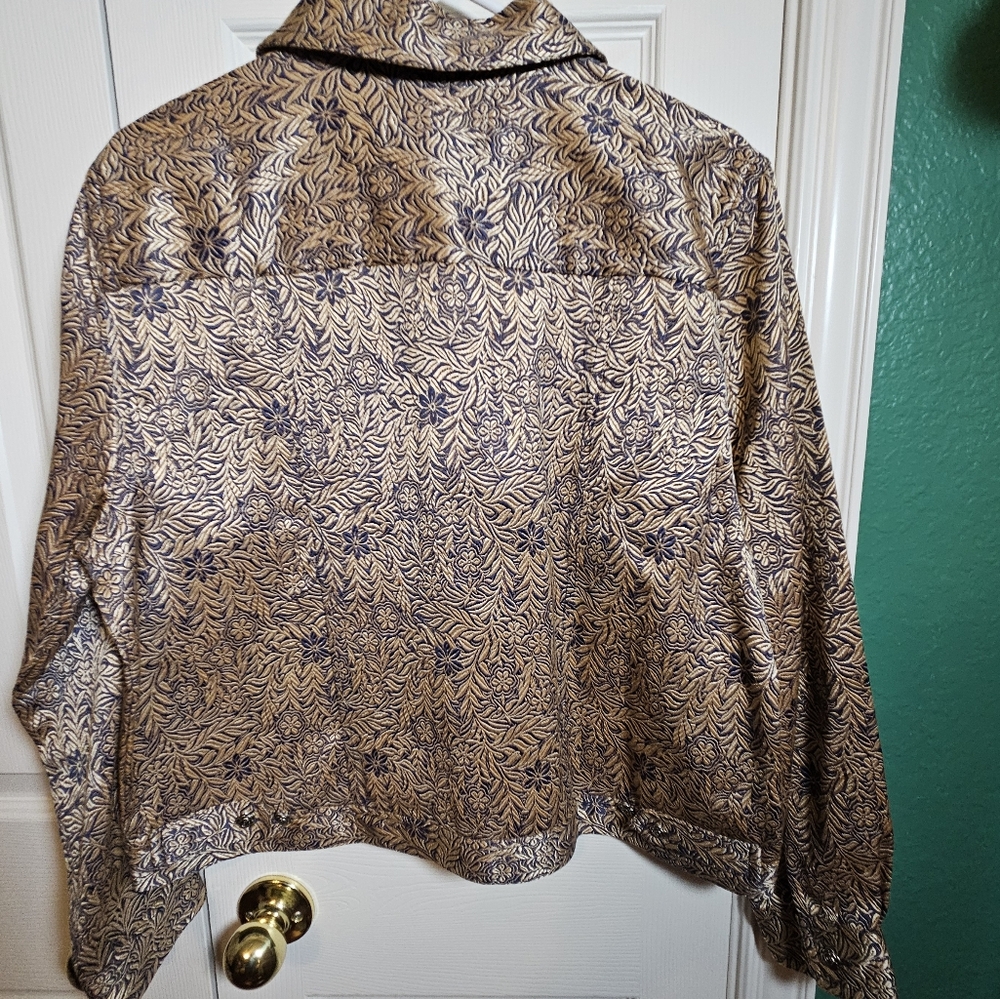 Patterned Button-Up Jacket - image 4